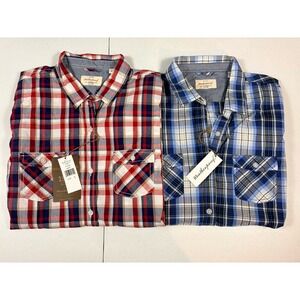 NEW Weatherproof Vintage Shirt Womens L Plaid Long Sleeve Button Up LOT 2